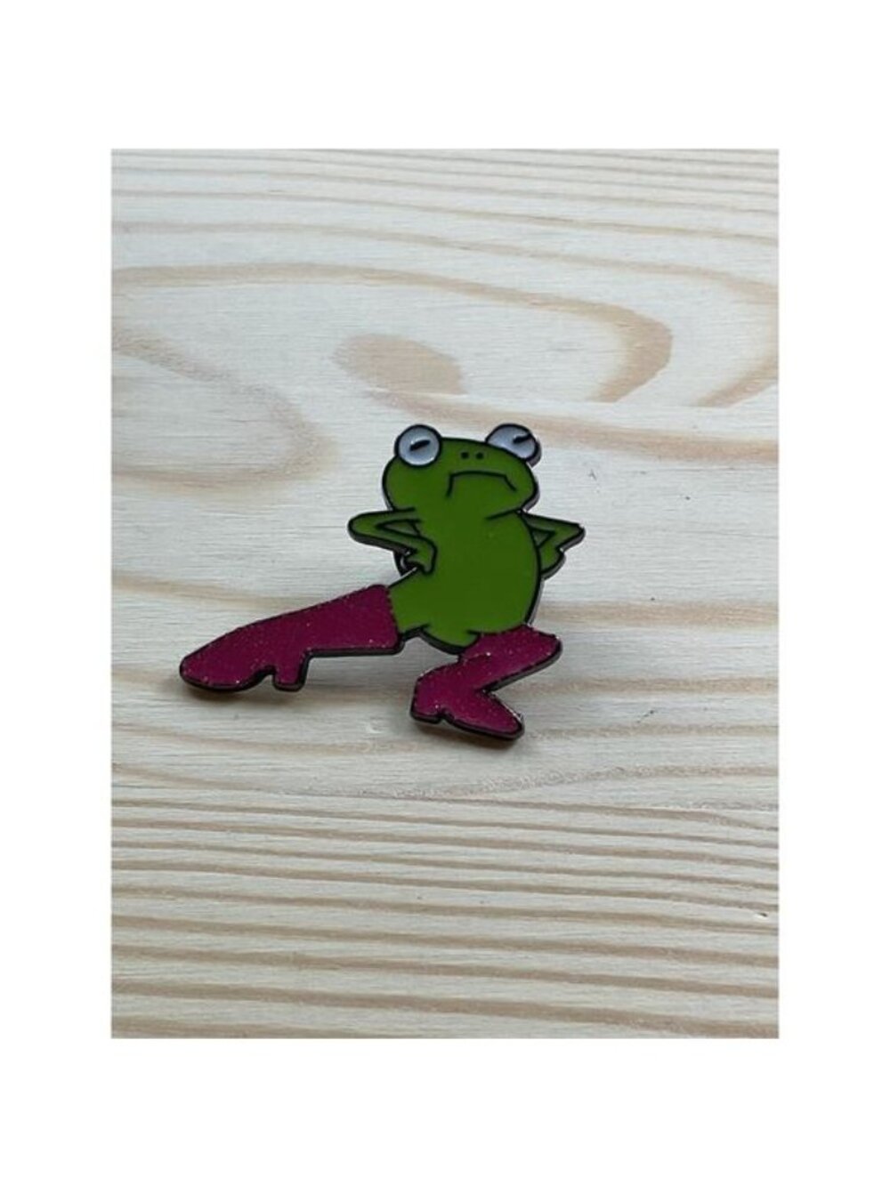 Sassy Frog Glitter Boots Enamel Pin Novelty Cute Cottagecore Fairycore Badge